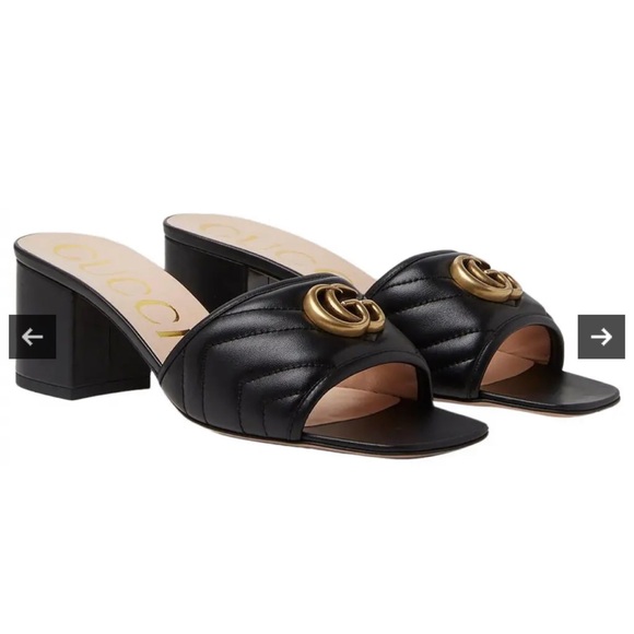 NEW GUCCI Nappa charlott sandal NERO - Picture 2 of 11